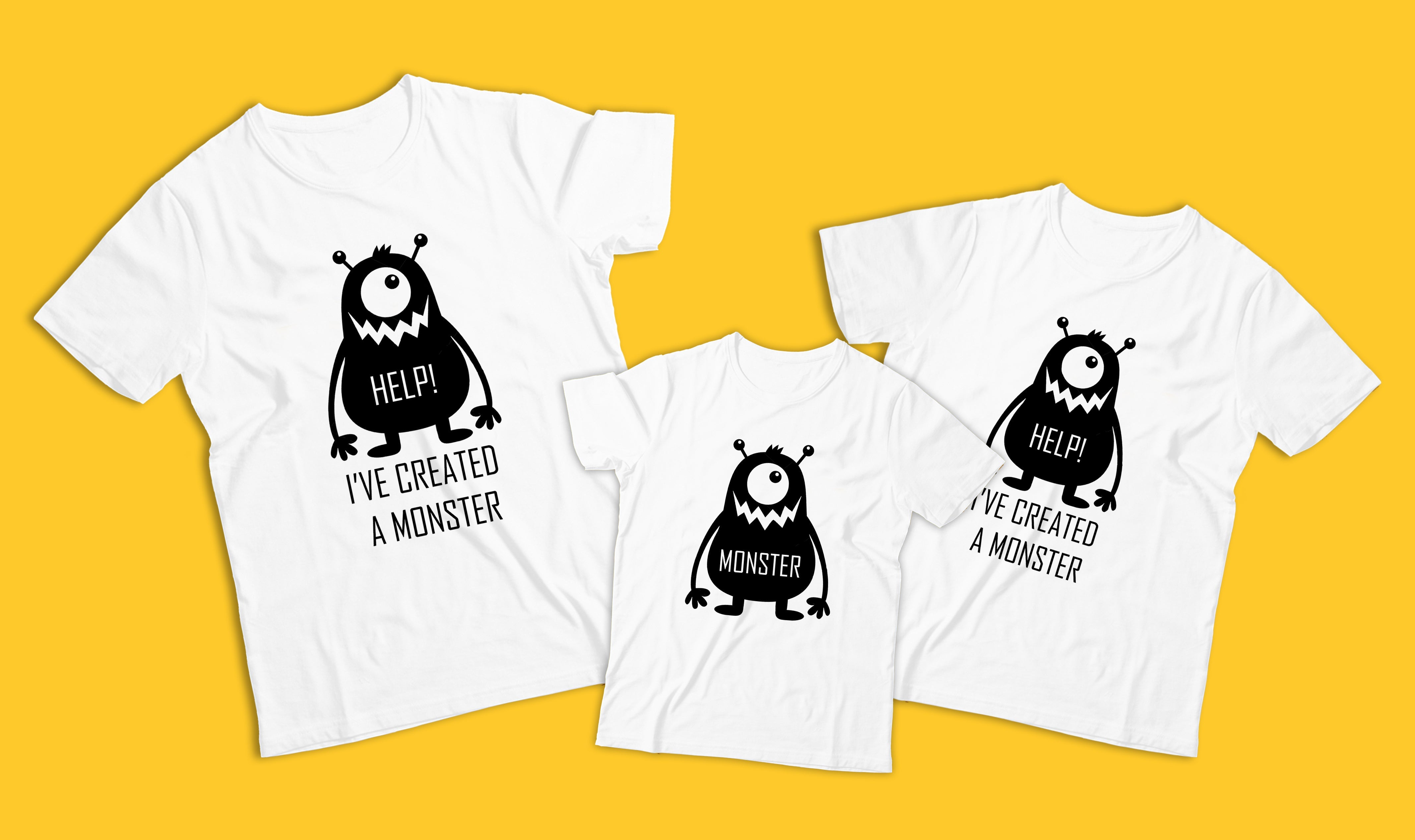 Tricou pentru toată familia Monster