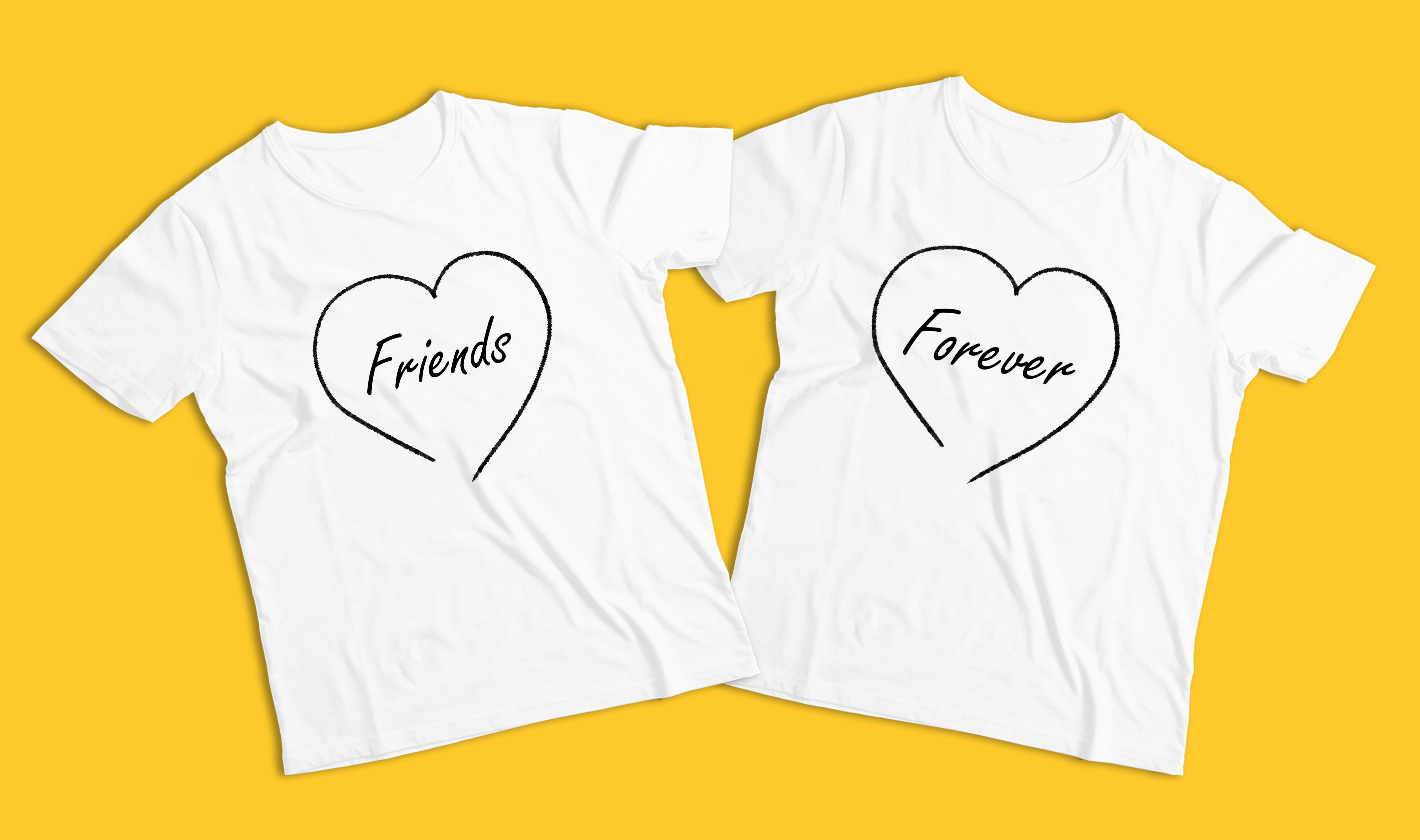 Tricou pereche Friends forever