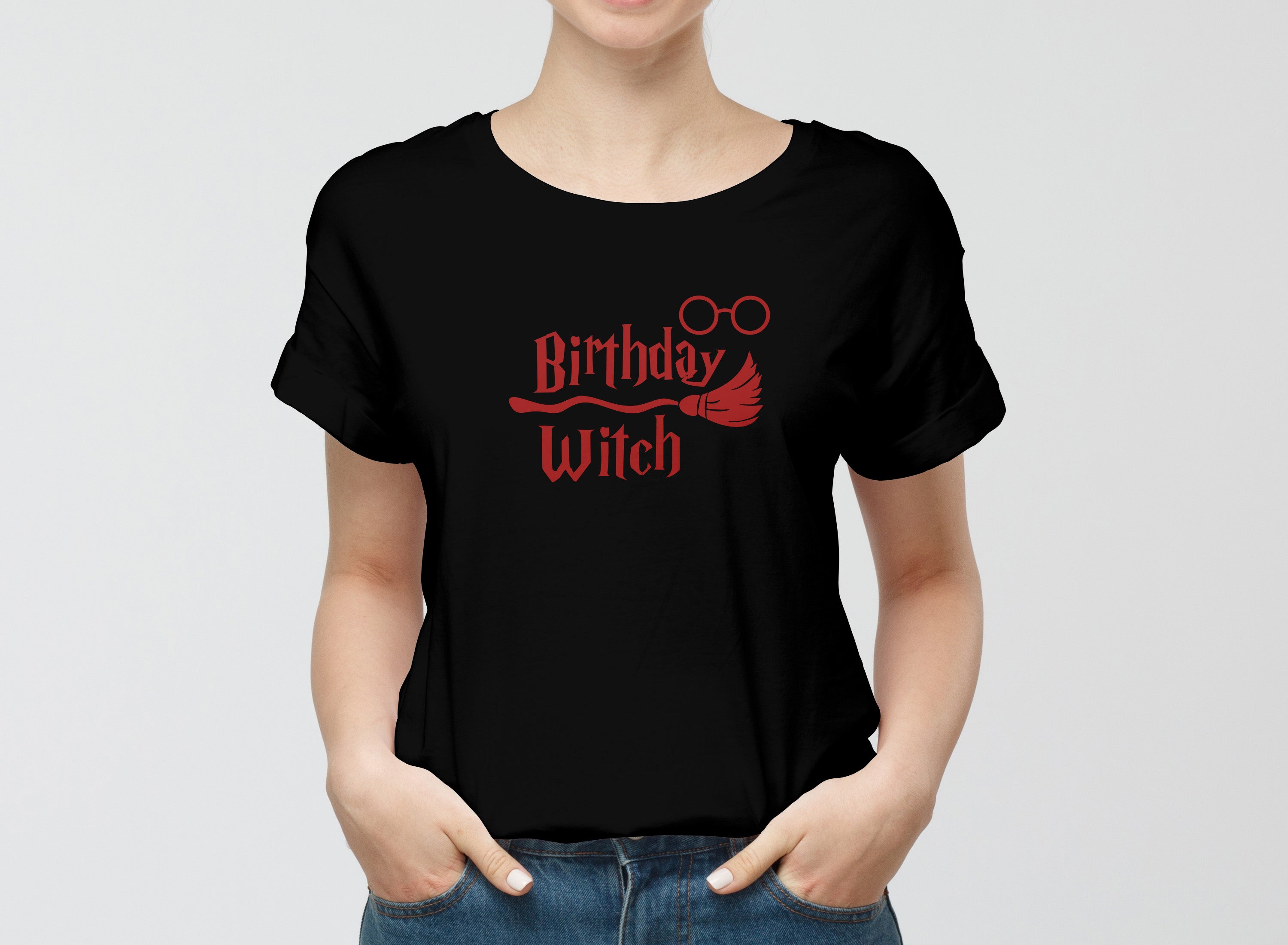 Tricou negru Birthday Witch